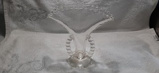 CANDLEWICK FAN SHAPED FLOWER VASE NO CHIPS