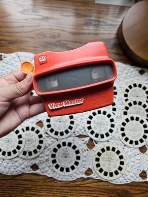 Vintage View Master 3D Viewer Red Classic Toy Slide Viewer USA w/Slides