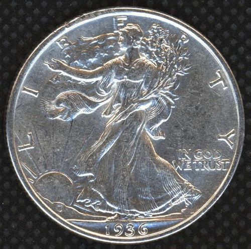 1936-P AU WALKING LIBERTY HALF DOLLAR ~ SILVER AT A 15 YR HIGH