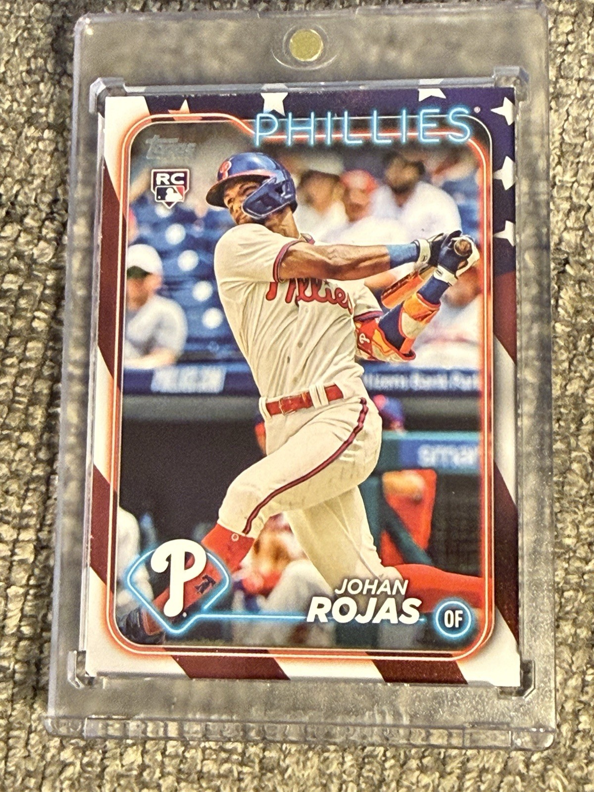 /76 Topps 2024 Series 1 Independence Day Johan Rojas RC #209 Phillies