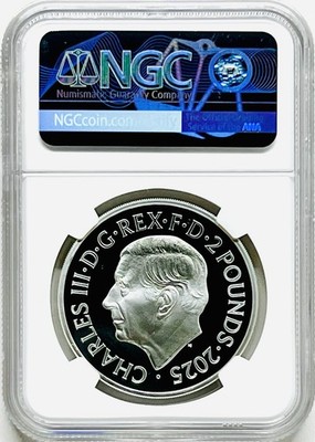 2025 2PD GREAT BRITAIN 1OZ SILVER PROOF NGC PF70 IRON MAIDEN MUSIC
