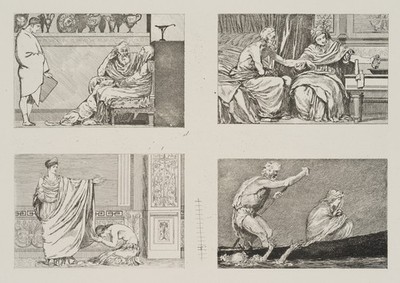 M. KLINGER (1857-1920), Amor und Psyche, Bl. 21, um 1907, Rad. Symbolismus