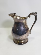 Read Vintage Silver Plated Water Pitcher Jug With Ice Lip