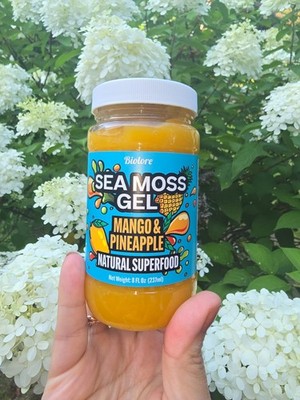 Biolore Sea Moss Gel Mango & Pineapple 8oz Immune & Digestive Support Superfood