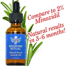 Natural Beard Growth Oil 2% Rosemary Oil Serum Fast Growing Hair Beard Mustache