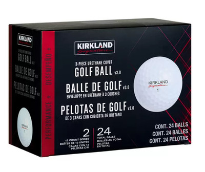 Kirkland Signature 3 Stück Urethan Abdeckung weiß Golfbälle - 24er Pack