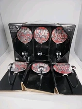 Decorative Glass Wall Hooks Rock N Roll Décor 1980s Studio 5, 3-Piece - Set of 2