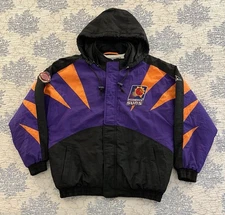 90's NBA Apex One Oversized Phoenix Suns Basketball Puffer Hooded Size M Jacket