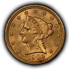 1902 $2.50 Liberty Head Gold Quarter Eagle - BU - SKU-G6240