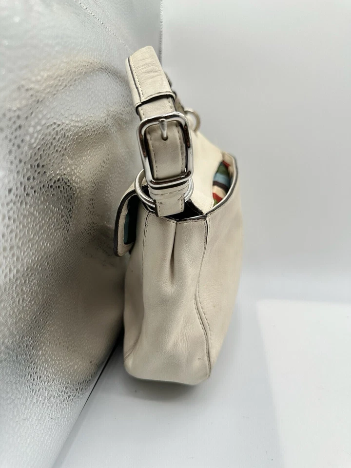 Coach Willis Legacy Cream Leather Satchel Handbag 19132 - Image 3 of 4