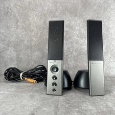 ALTEC LANSING VS4121 RIGHT AND LEFT COMPUTER SPEAKERS - UNTESTED