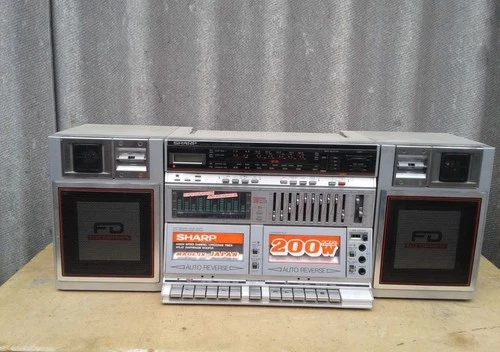 Sharp WF 939 Vintage Japan Boombox Radio Stereo Double Cassette AM/FM Rare (226)