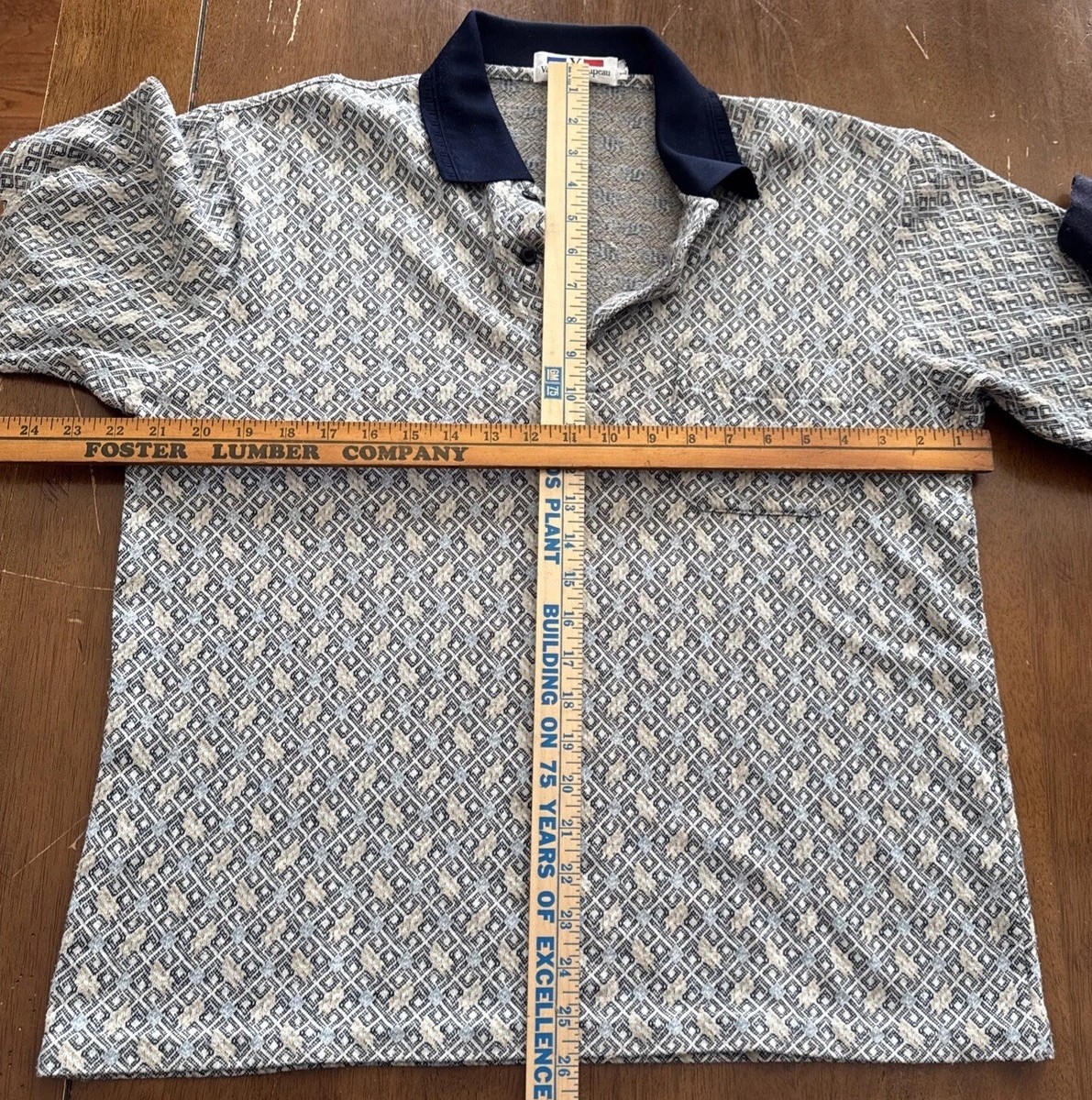 VTG 80s Valentino Coupeau Paris Men's L Collared Knit Shirt