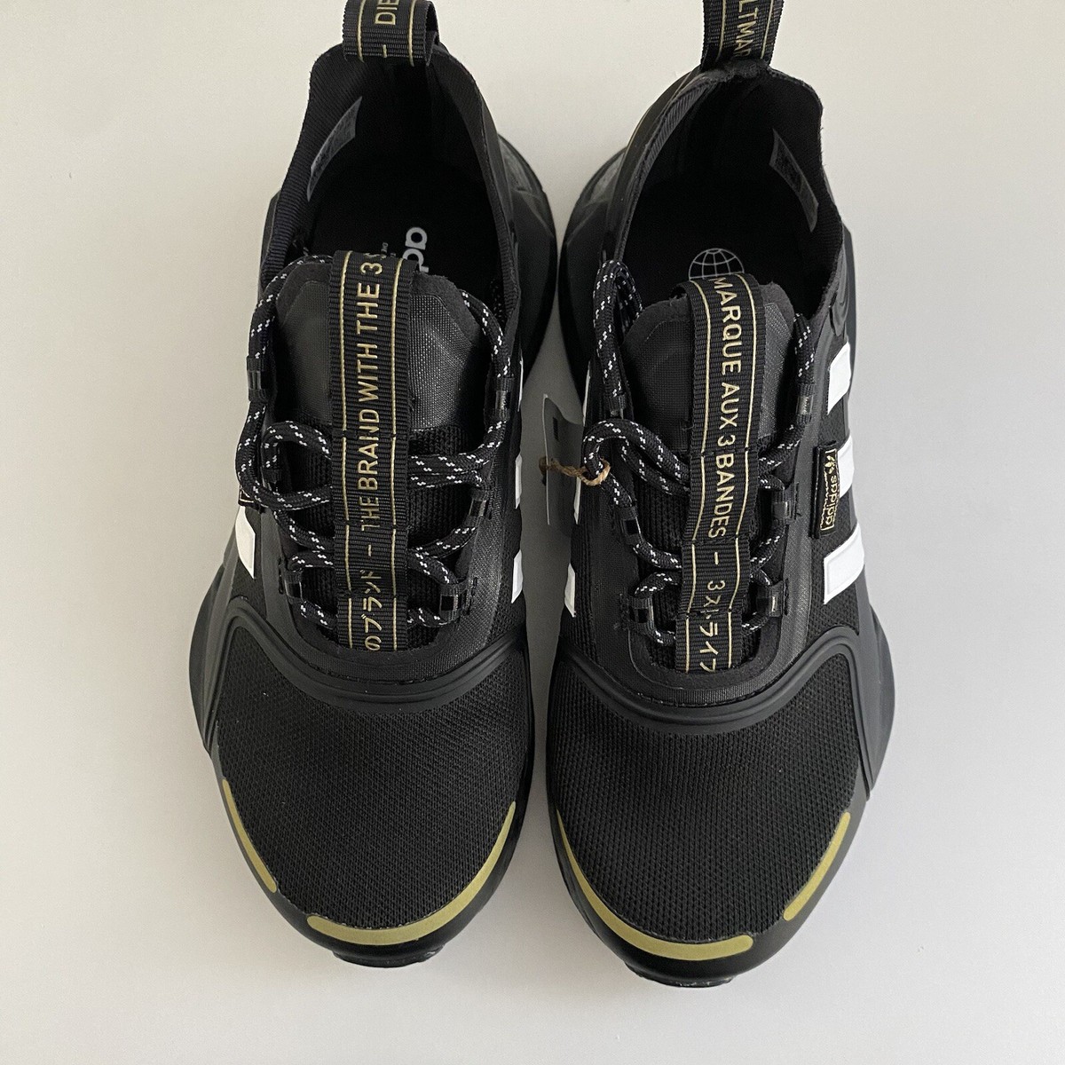 adidas Originals NMD_V3 J Boy's 5.5 Black / White / Gold
