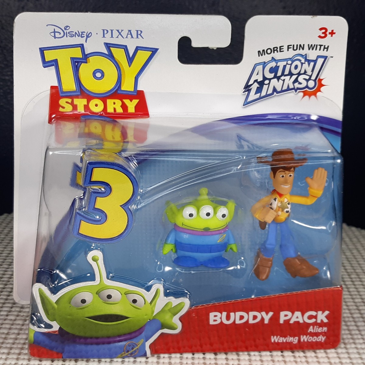 NEW 2009 Mattel Disney Pixar Toy Story 3 Alien & Waving Woody