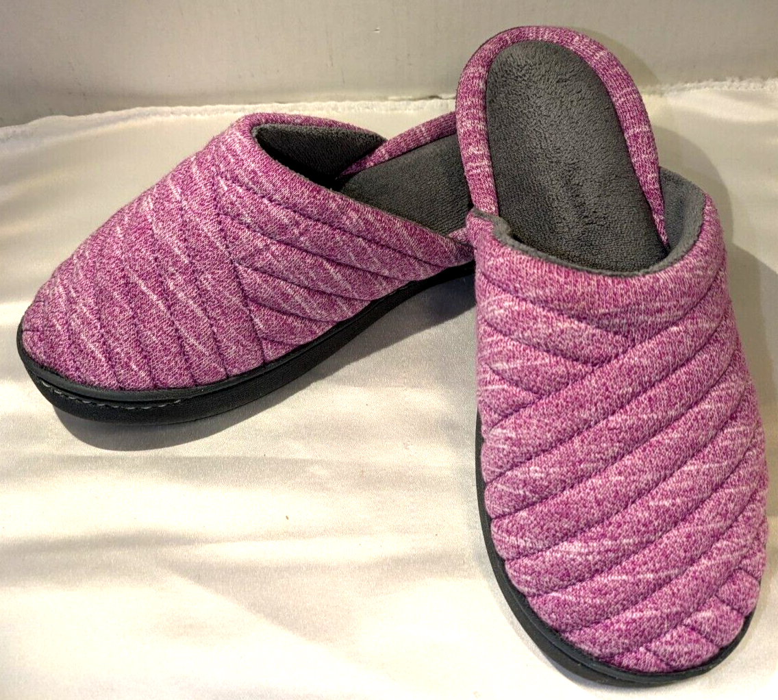 Isotoner Clog Slippers Purple Clogs House Shoes 6.5-7 Womens-image