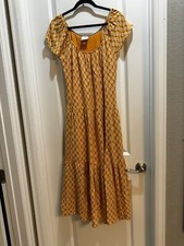 Knox Rose Medium Tiered Midi Dress With Pockets Short Sleeve Armpit To Armpit21”