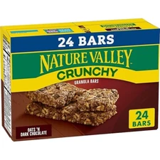 Nature Valley Crunchy Granola Bars, Oats 'n Dark Chocolate, 24 Bars, 17.88 OZ (1