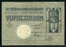 Netherlands 1929, 50 Gulden, P47, VF