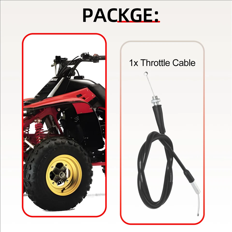 Throttle Cable For Yamaha Warrior 1993 1994 1995 1996 1997-2004 YFM350 X YFM 350 - Image 4 of 4