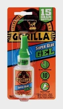 GORILLA GLUE Super Glue Gel Adhesive No Run Control MultiPurpose Fast-set .53oz