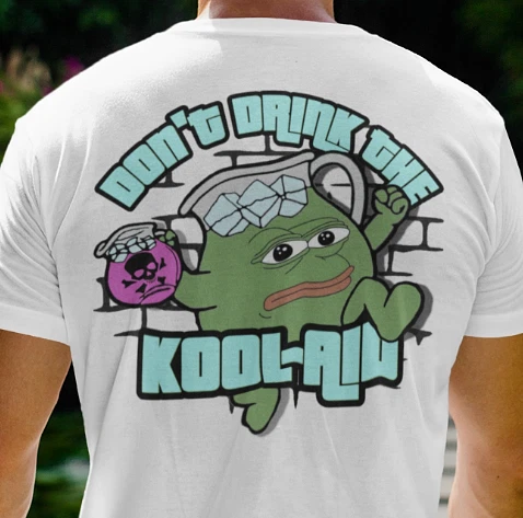 Pepe Frog Shirt Dont Drink The Kool Aid Viral MEME Feels Good Man RARE Retro Tee