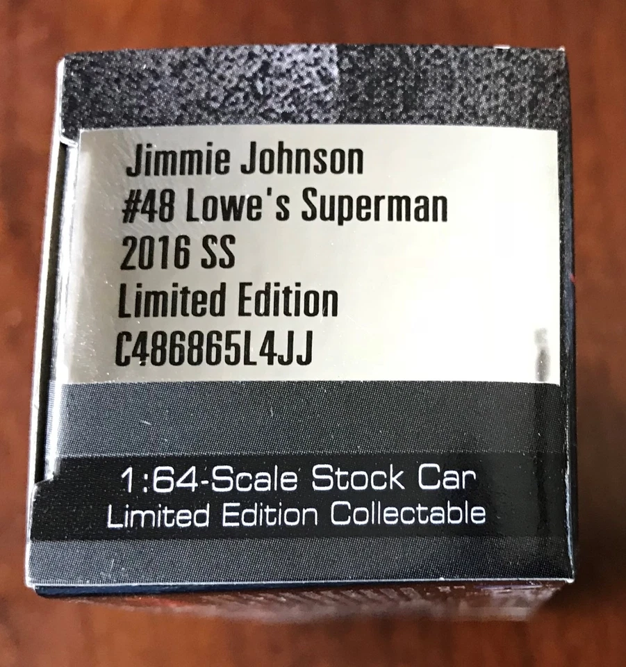 2016 Jimmie Johnson Lowes Superman v Batman 1:64 scale car - Image 3 of 3