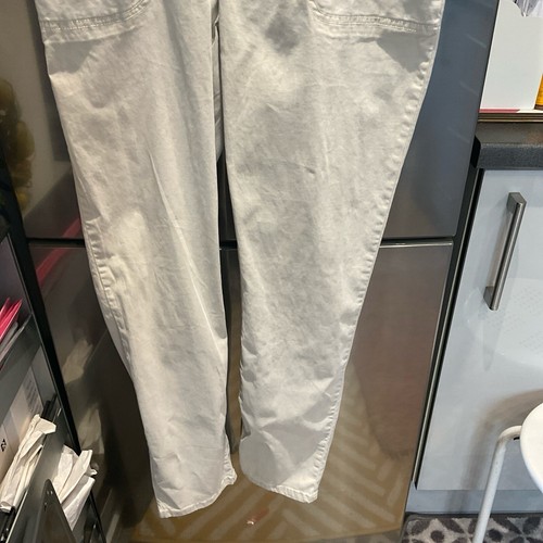 BEIGE JUMPSUIT OVERALLS ZIP FRONT COTTON ELASTANE SIZE L NEW - Picture 5 of 10