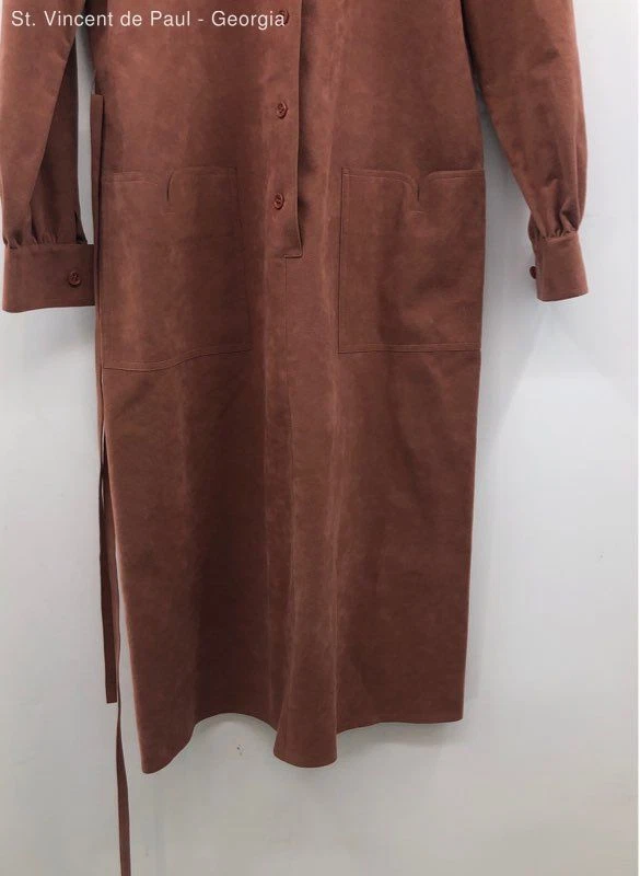 Vestido largo para mujer Mollie Paris rosa malva con cinturón - talla mediana Foto 3 de 4