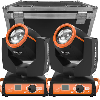 2X 230W 7R Zoom Moving Head Beam GOBO Stage Lighting 16Prism DMX Party DJ Light