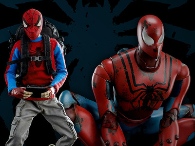 threea SpiderMan Ashleywood 1/6 フィギュア THREEA Marvel Peter Parker & Spiderbot Spider-man Set NEW Ashley