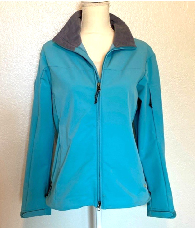 Mountain Hardware Womens Softshell Turquoise Full… - image 1