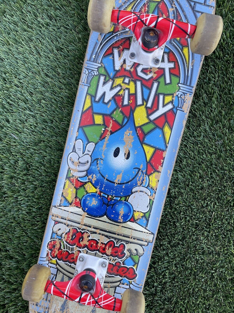 WORLD old skate 90sワールドインダストリーズ Vintage 1990's WORLD INDUSTRIES WET WILLY STAINED GLASS Used