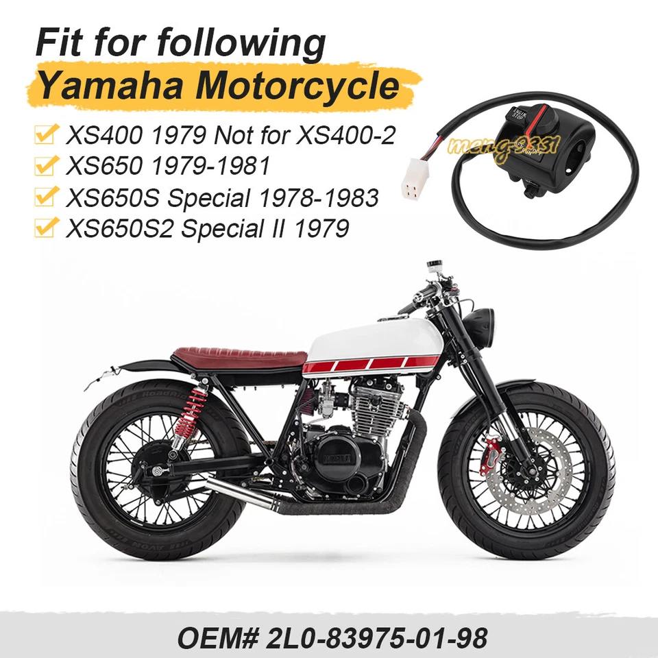 Interruptor de acelerador de manillar para Yamaha XS400 1979 XS650 1979-1981 2L0-83975-01-98 Foto 3 de 4