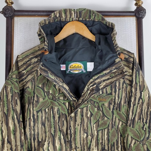 VTG CABELAS Size Medium Mens Jacket GoreTex Made in USA Realtree Camo Shell Hood - Picture 2 of 24