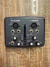 M-Audio M-Track 2 Channel USB Audio Interface XLR-MIDI Works Clean Tested