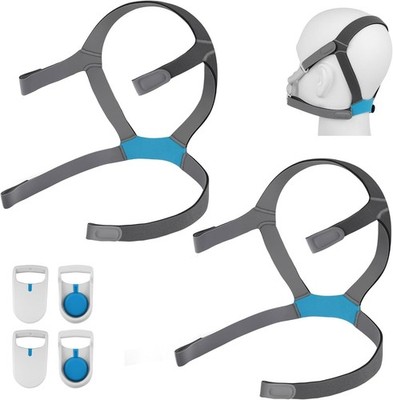 2 Pack Replacement F40 Headgear and 2 Pairs Magnetic Clips for AirFit F40 Headge