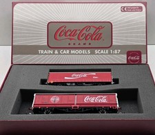 Lemke Electrotren H0 2 verschiedene Güterwagen "Coca Cola" NEUWERTIG UNBESPIELT 