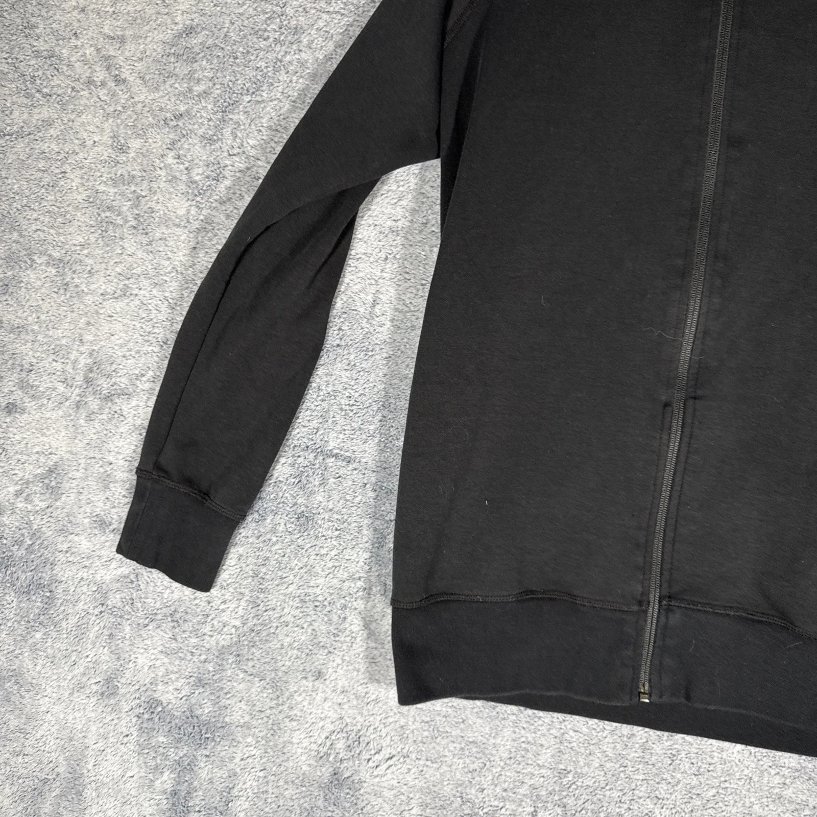 Apple Store Employee Jacket Full Zip Adult Size Small Logo Black Cotton Blend - product detail image 4