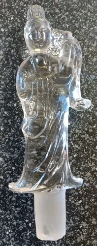 Vintage Steuben ? Clear Art Glass Flower Frog Stopper