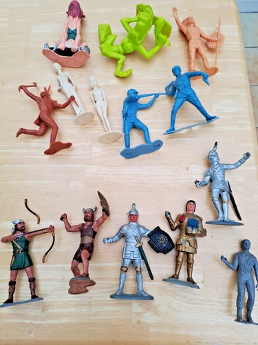 Vintage 1960s Louis Marx 6" inch Plastic  Figures assorted