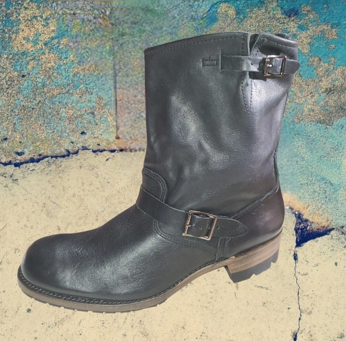Bottes Cheville Homme Vintage Shoe Company 'Ryker' Noires En Cuir - Taille 10 US - Neuf Sans Boîte