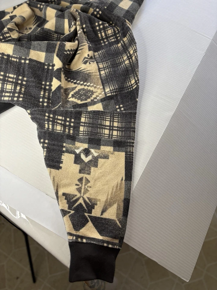 Polo Ralph Lauren Hombre Sudadera con Capucha Polar a Cuadros Negra/Caqui XL Nueva Con Etiquetas Foto 4 de 4