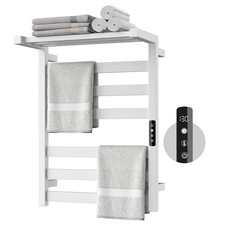 Tower Warmer Rack, 6 Bars Stainless Steel Wall Mounted Electric Heated Towel ...