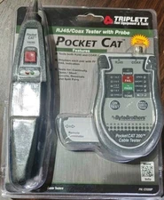 Triplett CTX200PA Pocket Cat 5/6, RJ45 & Coax Tester with Toner Probe 