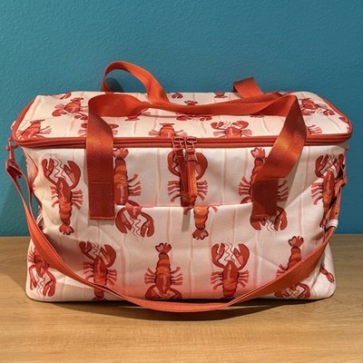Vera Bradley Lighten Up Cooler Bag Tote Lobster Clause Collapsible