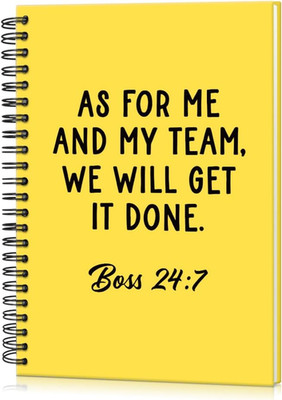 As For Me And My Team We Will Get It Done 160 Blank Pages Yellow Hardcover Spira
