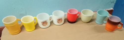8 Fireking/Anchor Hocking coffee mugs/cups
