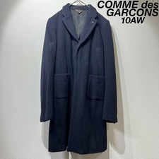 RARE 2010 COMME des GARCONS Minimalist Hook Closure Long Coat Black S Auth