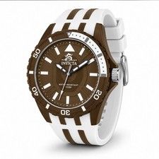 Invicta Subaqua Men's Analog Watch Brown Dial White/Brown Strap Box